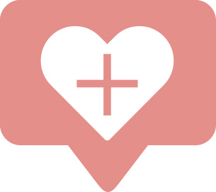 Heart icon with cross